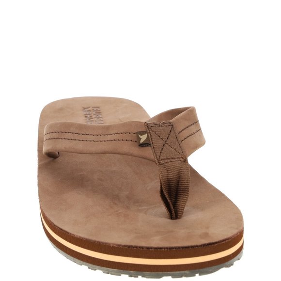 Rugged Shark Men's Leather Thong Flip Flop Sandal - Picture 4 of 7